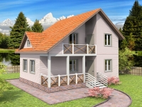 Проект К8 Дом каркасный 6x8
