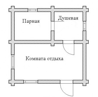 план бани