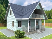 Проект К13 Дом каркасный 8x9