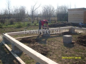 Монтаж столбчатого фундамента