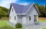 фасад каркасного дома 7.5×8